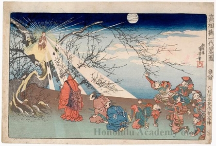 Utagawa Kuniyoshi: The Descent of the Star of Wisdom on the Thirteenth Night of the Ninth Month - Honolulu Museum of Art