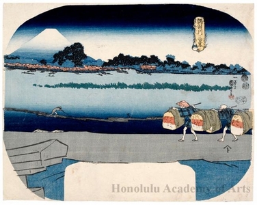 歌川国芳: Fuji from Mimeguri - ホノルル美術館