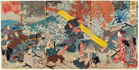 Utagawa Kuniyoshi: Miyamoto Musashi - Honolulu Museum of Art