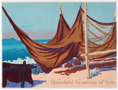 Maeda Masao: Fishing Boats on Beach (N0. 2) - Honolulu Museum of Art