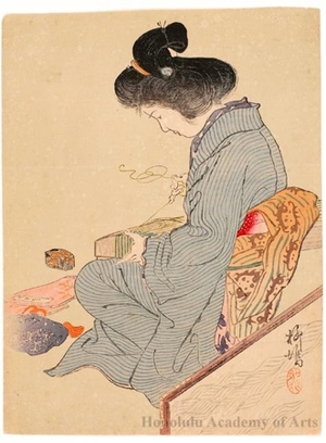 Japanese Print "Matsukaze" by Shimazaki Ryüu