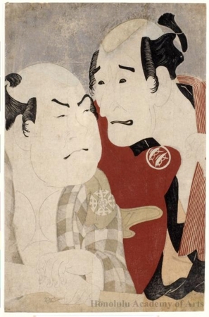 Toshusai Sharaku: The Actors Nakajima Wadaemon as Bödara Chözaemon and Nakamura Konozö as Gon, a Boatman, in the play 