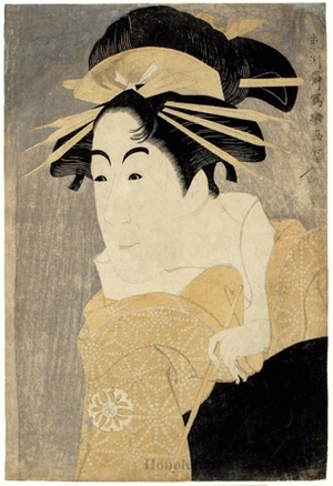 東洲斎写楽: Matsumoto Yonesaburö in the role of Courtesan Kewaizaka no Shöshö (Shinobu) - ホノルル美術館