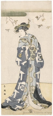 勝川春英: Segawa Kikunojö III as Kudo’s wife, Naginoha-Gozen - ホノルル美術館