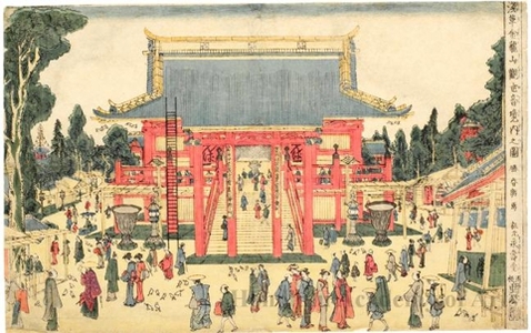 Katsukawa Shunrö: View of the Asakusa Kinryüzan Kanzeon Temple - ホノルル美術館