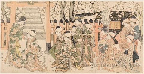 Utagawa Toyokuni I: Kagamiyama (Mt. Kagami) - Honolulu Museum of Art