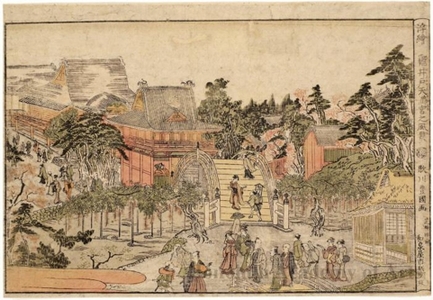 歌川豊国: View of Kameido Shrine - ホノルル美術館