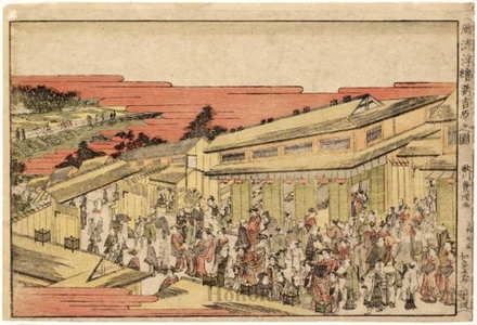 歌川豊国: View of Shin Yoshiwara District - ホノルル美術館