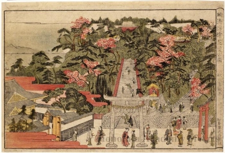 歌川豊国: View of Atago Hill in Shiba - ホノルル美術館