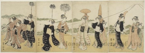 Utagawa Toyokuni I: Female Procession - Honolulu Museum of Art