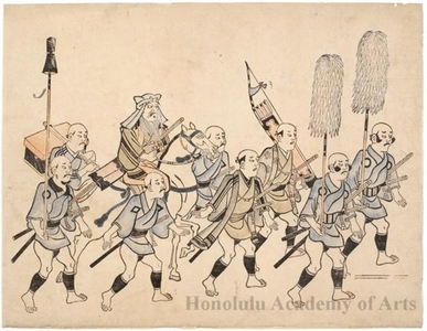 Unknown: Procession of Young Noblemen and Attendants - Honolulu Museum of Art