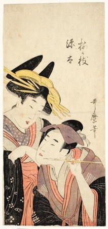 Kitagawa Utamaro: Umegae and Genta - Honolulu Museum of Art