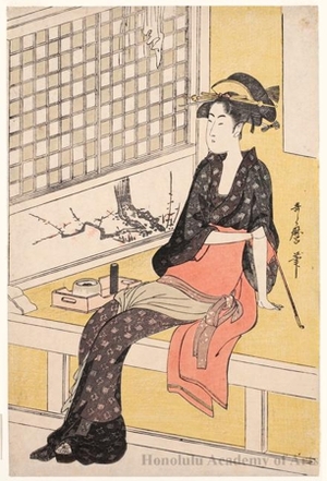 Kitagawa Utamaro: Teahouse Girl - Honolulu Museum of Art