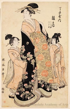 Kitagawa Utamaro: Hinazuru of the Chöji-ya Brothel House - Honolulu Museum of Art