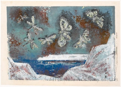 Japanese Print "Butterflies" by Wakayama Yasoji, 若山八十氏 (Wakayama Yasoji)