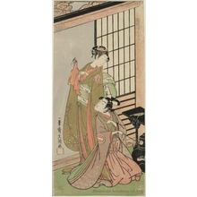 Ippitsusai Buncho: Ichikawa Monnosuke II as Koshö Kichisa and Nakamura Matsue I as Yaoya-Oshichi - Honolulu Museum of Art