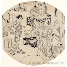 Ippitsusai Buncho: Scene at Nakamura Theatre - Honolulu Museum of Art