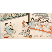 Toyohara Chikanobu: Sarugaku-Kyögen Play (descriptive title) - Honolulu Museum of Art
