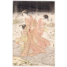 Hosoda Eishi: Catching Fireflies on Raft - Honolulu Museum of Art