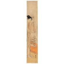 Suzuki Harunobu: Beauty by a Pot of Morning Glories - Honolulu Museum of Art