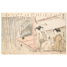 Suzuki Harunobu: Two Girls (descriptive title) - Honolulu Museum of Art