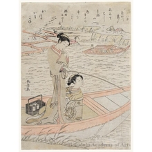 Suzuki Harunobu, 鈴木春信 (Suzuki Harunobu)による浮世絵「Sumida River」