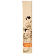 Suzuki Harunobu: Lovers in a Boat (descriptive title) - Honolulu Museum of Art