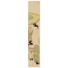 Suzuki Harunobu: Young Man and Woman in Snow (descriptive title) - Honolulu Museum of Art