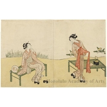 Suzuki Harunobu: Two Beauties by the Water’s Edge - Honolulu Museum of Art