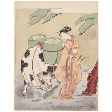 鈴木春信: A Parody of Paintings of Herdboy - ホノルル美術館