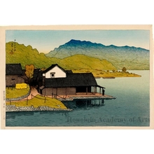 川瀬巴水: Lake Kugushi , Wakasa - ホノルル美術館