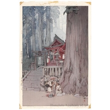 吉田博: A Misty Day in Nikko - ホノルル美術館
