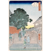Utagawa Hiroshige II: The Myoken Shrine at Yanagishima - Honolulu Museum of Art