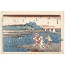 Utagawa Hiroshige, 歌川広重 (Utagawa Hiroshige)による浮世絵「The Tama River at Noda in Michinoku Province」