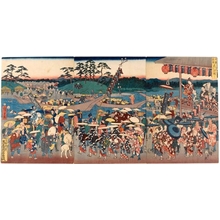 Utagawa Hiroshige: Crossing Miyagawa River To Visit Ise Shrine - Honolulu Museum of Art