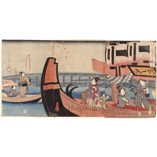 Utagawa Hiroshige: Fireworks in the Cool of Evening at Ryögoku of the Eastern Capital - Honolulu Museum of Art