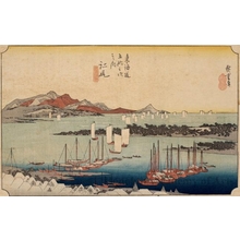 Utagawa Hiroshige: Distant View of Miho at Ejiri (Station #19) - Honolulu Museum of Art