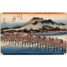 Utagawa Hiroshige: Sanjö Öhashi in Kyoto (Station #55) - Honolulu Museum of Art