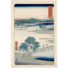 歌川広重: The Tama River in Musashi Province - ホノルル美術館