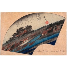 Japanese Print "Evening Rain at Matsuchiyama" by Utagawa Hiroshige, 歌川広重 (Utagawa Hiroshige)