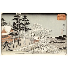 歌川広重: Clear after a Snowfall at Kanda Myöjin Shrine - ホノルル美術館