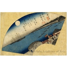 Japanese Print "Autumn Moon at Takanawa" by Utagawa Hiroshige, 歌川広重 (Utagawa Hiroshige)