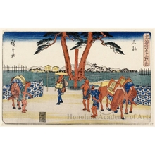 Utagawa Hiroshige: Ishibe (Station #52) - Honolulu Museum of Art
