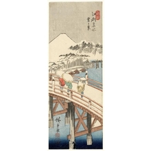 Utagawa Hiroshige: Snow on Nihonbashi Bridge - Honolulu Museum of Art