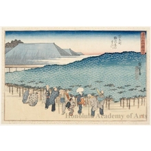Utagawa Hiroshige: Famous Pine Tree at Namba-ya in Adachi-chö - Honolulu Museum of Art