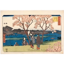 Utagawa Hiroshige: Spring View of Sumida River - Honolulu Museum of Art