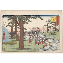 Utagawa Hiroshige: Flower Viewing, Asuka Mountain - Honolulu Museum of Art