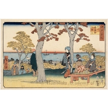 Utagawa Hiroshige: Autumn Leaves at Kaianji, Shinagawa - Honolulu Museum of Art