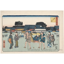 Utagawa Hiroshige, 歌川広重 (Utagawa Hiroshige)による浮世絵「View of Hongö」