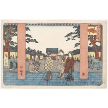 Utagawa Hiroshige: Zöjöji Temple, Shiba - Honolulu Museum of Art